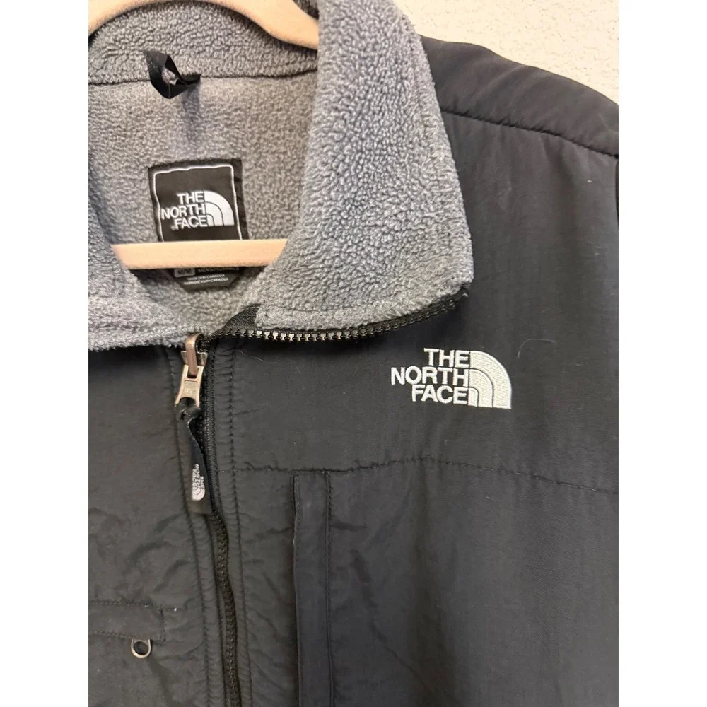 The North Face Denali Polartec Recycled Fleece Jacket Gray Black Men's M